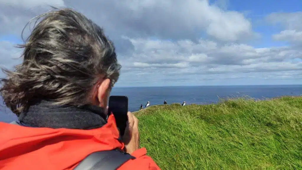 Fotografiando frailecillos en Mykines